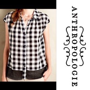 Anthro Holding Horses Nellie Gingham Top